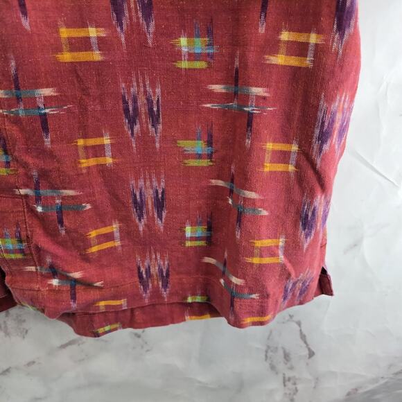 The Territory Ahead Shirt Mens Medium Red Button Up Short Sleeve Retro Vtg - Picture 4 of 11